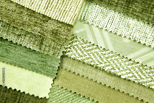 close up of the upholstery palette color and texture choice