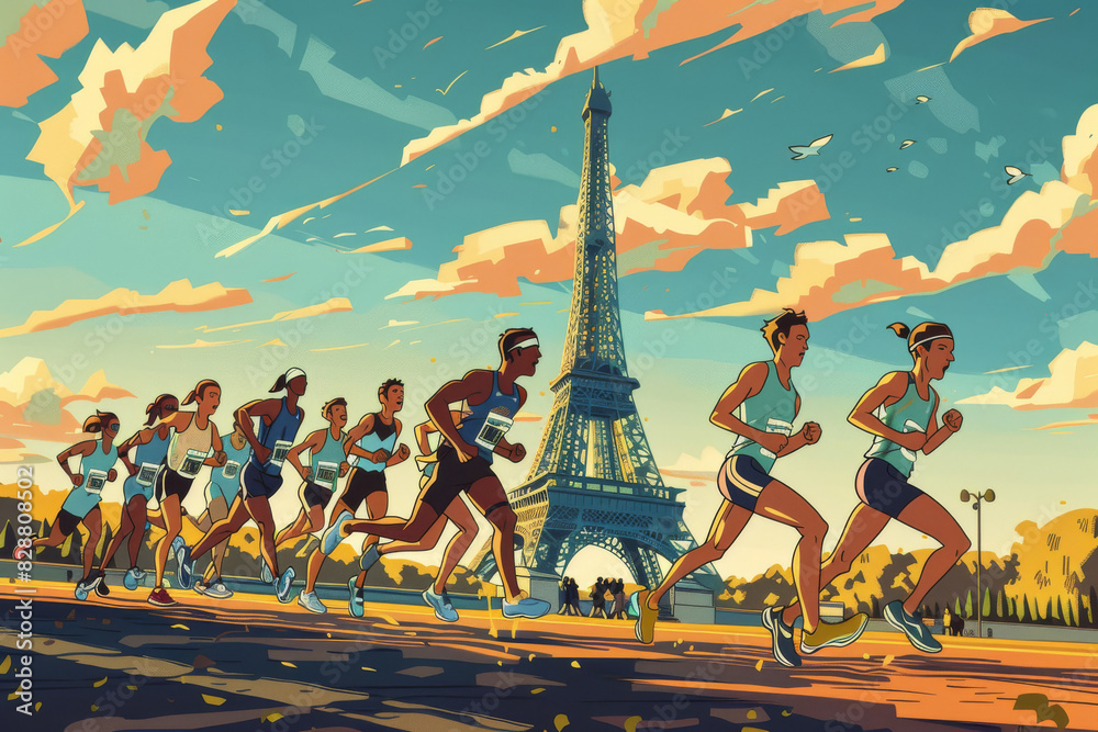 Obraz premium Burst of Energy at the Eiffel Tower