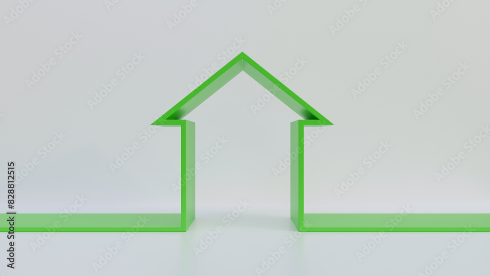 House. 3d render of house on white background. Green house on white background. Green house. Green home icon. House. 3d render of house on white background. Green house on white background. Green house. Green home icon.