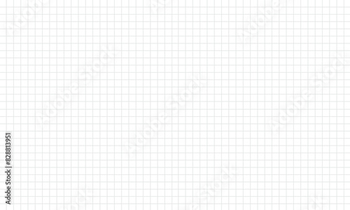 Squared notebook seamless pattern. Grey grid texture. School notebook for mathematics. Grid paper sheet.  isolated on white background.  Vector illustration . EPS 10