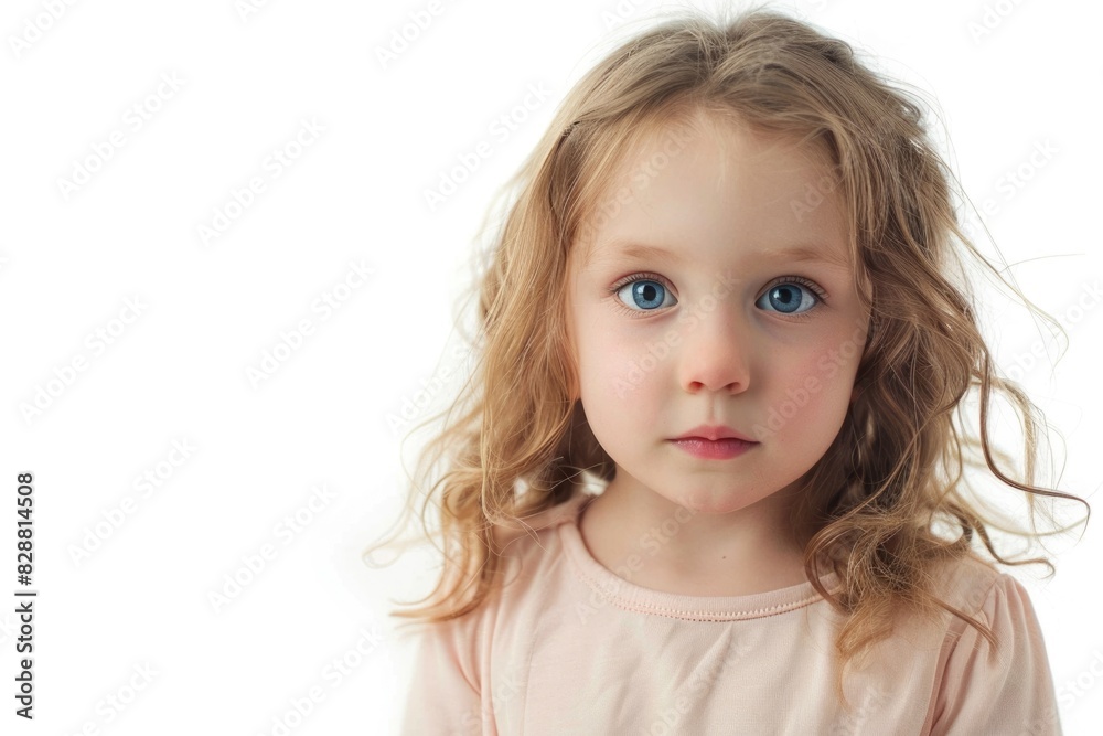 little girl on white background little girl on white background
