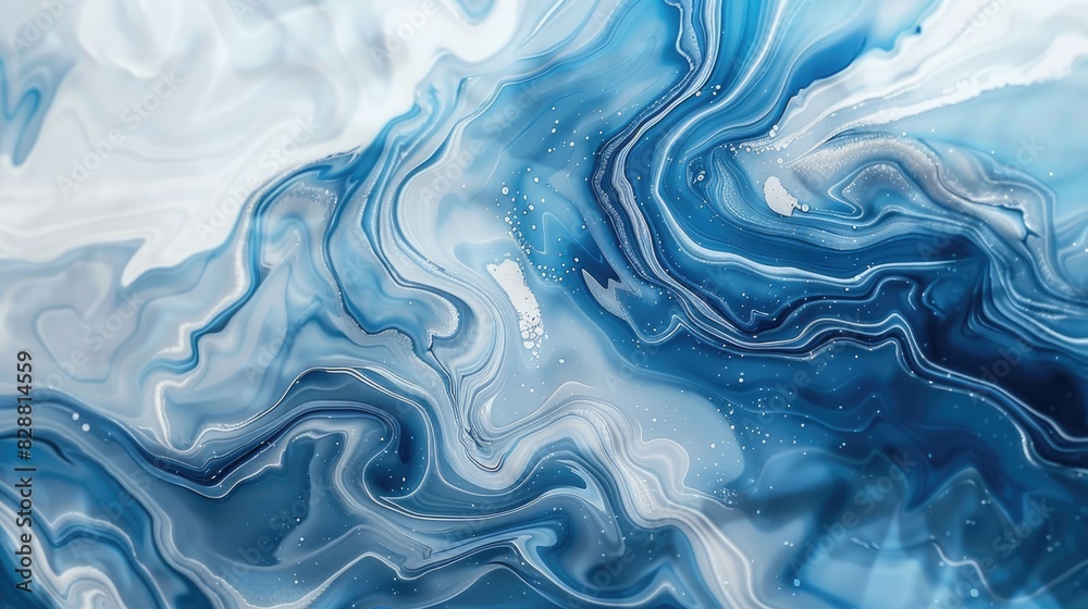 Obraz premium blue and white marble abstract background