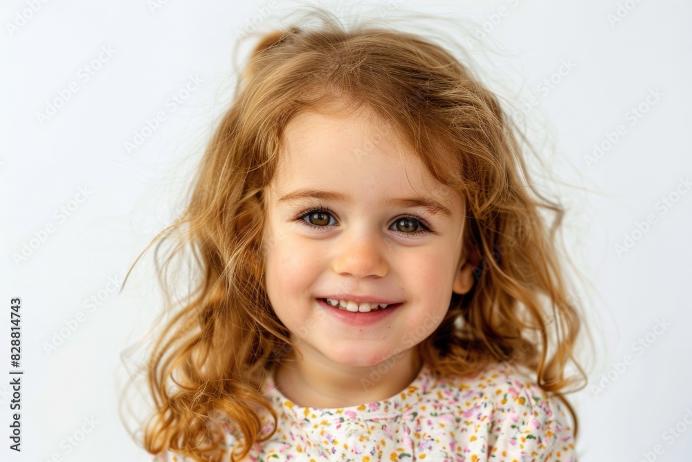 Portrait of beautiful little girl happy smiling on studio. Isolated white background Portrait of beautiful little girl happy smiling on studio. Isolated white background