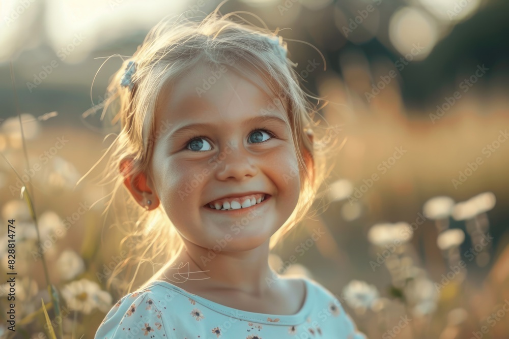 Portrait of a happy smiling child girl Portrait of a happy smiling child girl