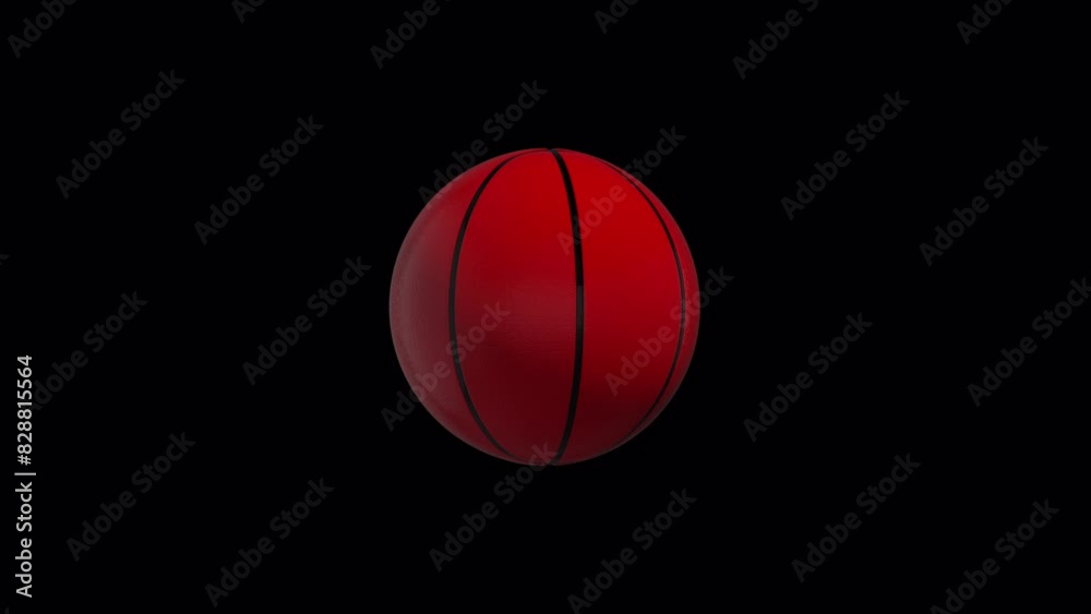 3D Basketball Transition. Transparent Background. Ball Transition. 4K 3D Basketball Transition. Transparent Background. Ball Transition. 4K