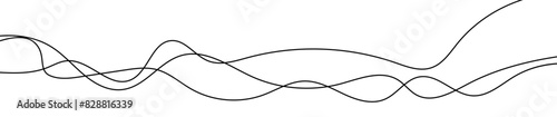 Thin curved wavy lines