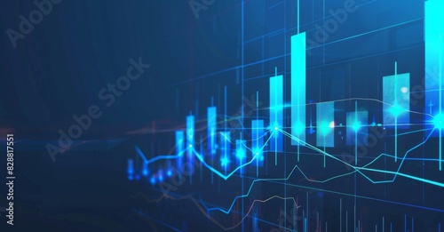 Market Success: Financial Growth and Stock Market Analysis,Business growth stock chart or investment financial data with profit and success diagram