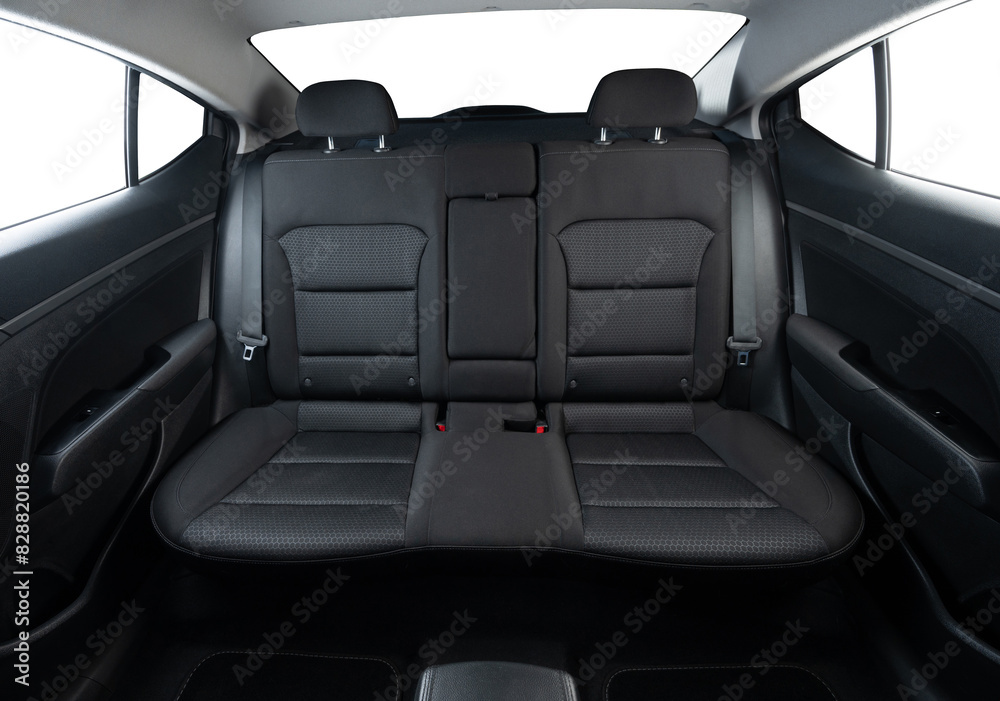 Obraz premium Empty clean dark cloth car seats