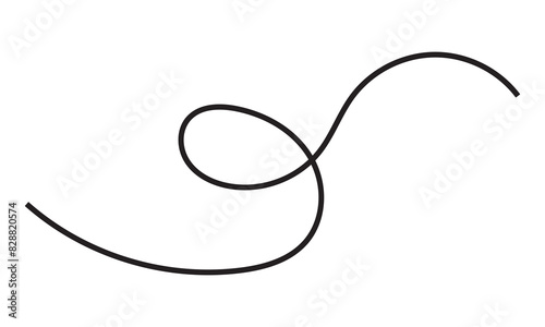 hand drawn lines, line doodle, curve, spiral line. isolated on white background. Vector illustration . EPS 10
