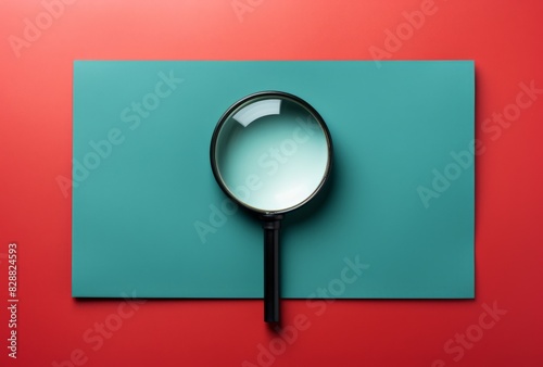 Vibrant Magnifying Glass on Colorful Paper