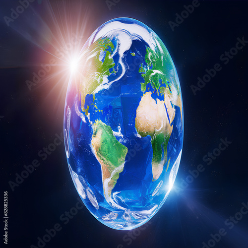 earth in space. AI Generated.