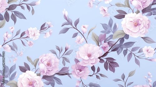 Delicate floral patterns on a soft pastel background, ideal for feminine and vintageinspired designs