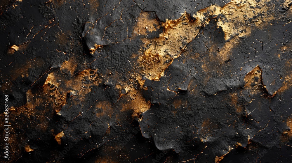 Gold and black textured art, rough and detailed surface, high contrast, abstract style Gold and black textured art, rough and detailed surface, high contrast, abstract style