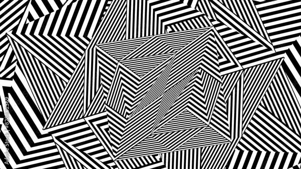 4k animation. Abstract background with black and white stripes.Black pattern.Seamless loop video. Backdrop video. 4k animation. Abstract background with black and white stripes.Black pattern.Seamless loop video. Backdrop video.