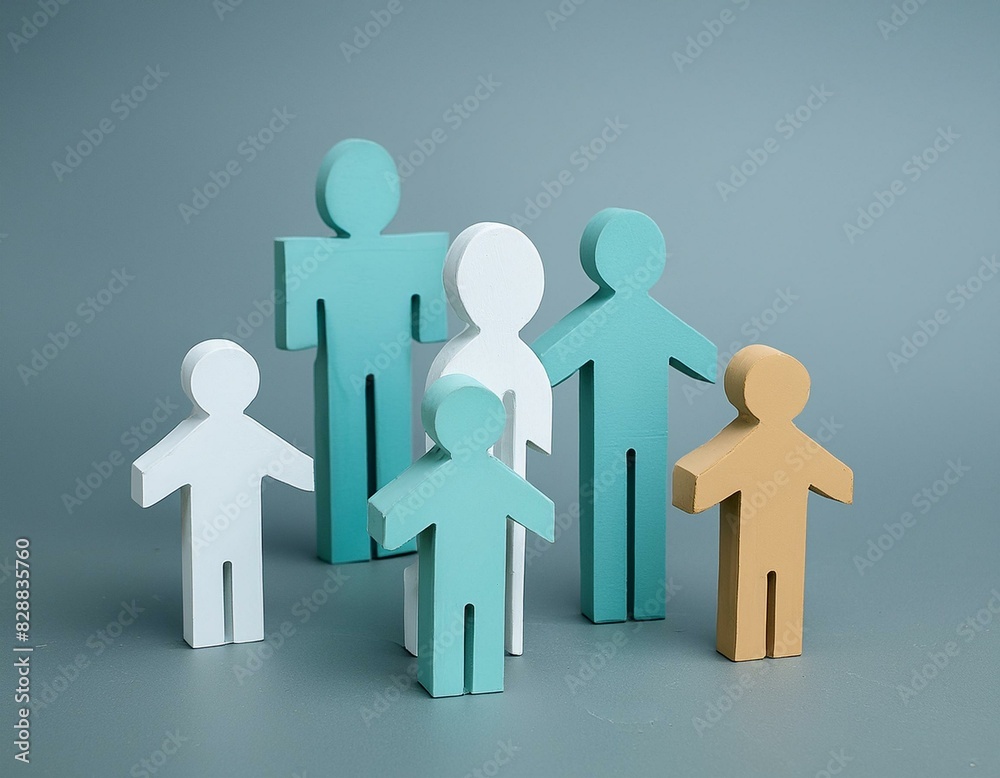 3d abstract colorful human figures on isolated grey background 3d abstract colorful human figures on isolated grey background