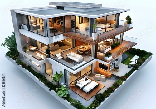 3D house design photo
