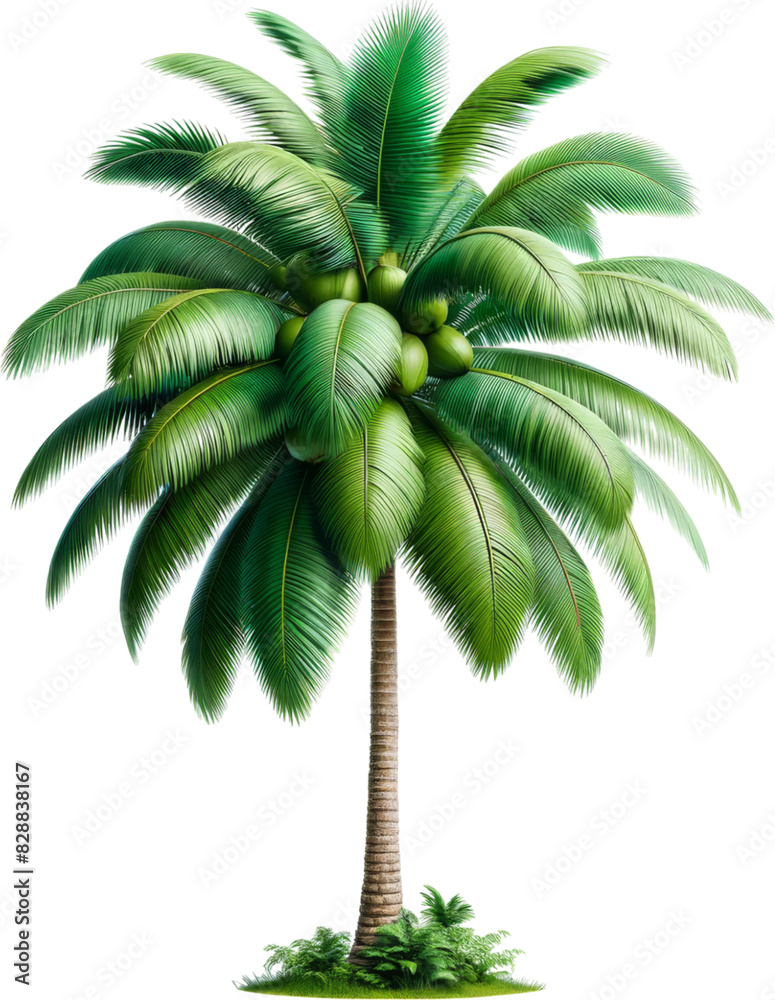 Obraz premium coconut tree isolated on white background