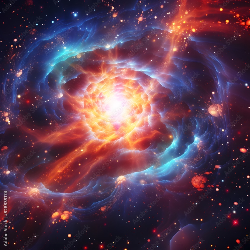 Amazing nebula. Stars and galaxies in space. Space background. Generative AI. Amazing nebula. Stars and galaxies in space. Space background. Generative AI.