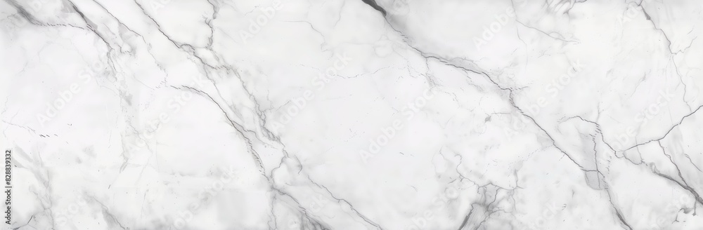 White Marble Texture with Subtle Gray Veins in Expansive Landscape Orientation for High-End Interior Design