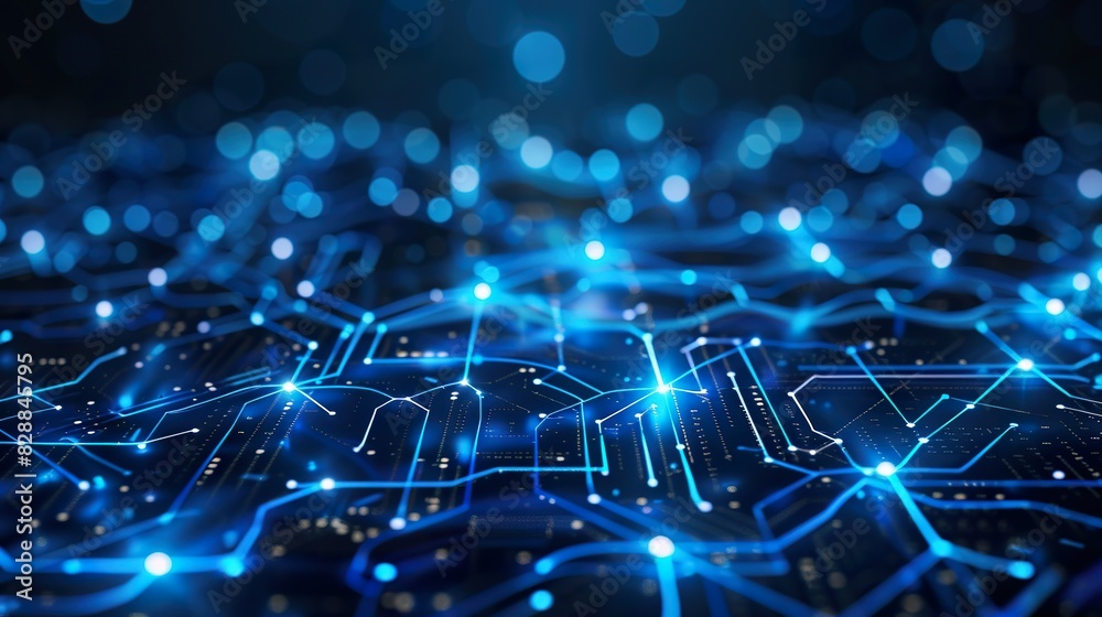 Fototapeta premium Digital background perfect for tech processes, neural networks, artificial intelligence, data transfer and encryption,