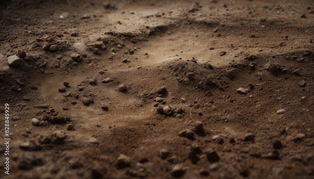 A pile of rocks and dirt with a small mound in the middle A pile of rocks and dirt with a small mound in the middle