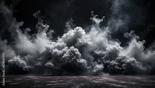 A dark sky with smoke and clouds © Alexander