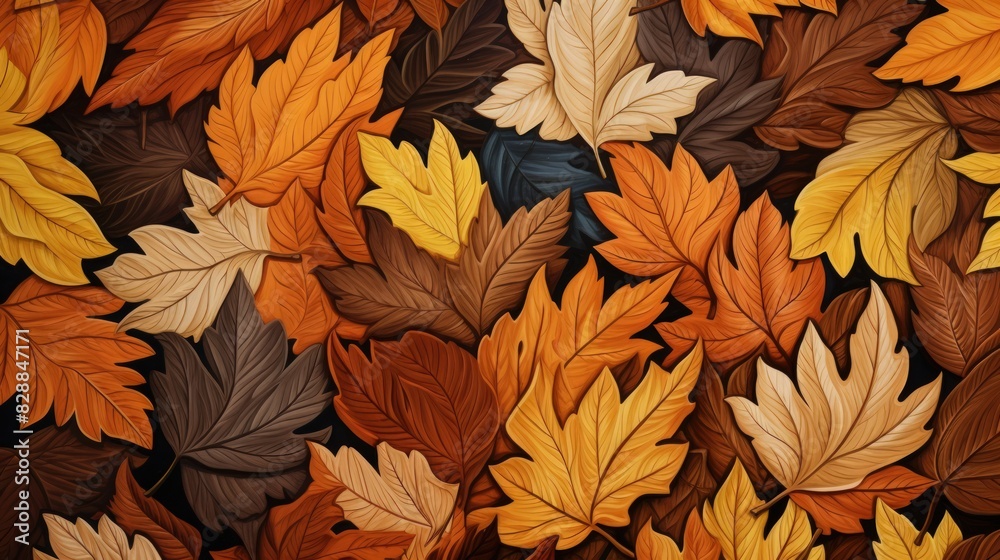 Autumn leaves pattern.