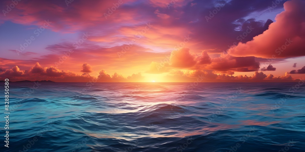 Explore vibrant sunrise animation blending lively colors into deeper tones for visual delight. Concept Sunrise Animation, Vibrant Colors, Lively Tones, Visual Delight