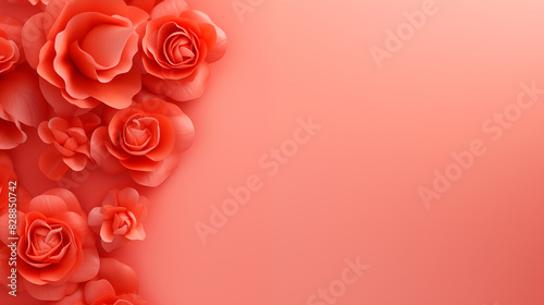 Red Rose Petals Background - High-Resolution Floral Design photo