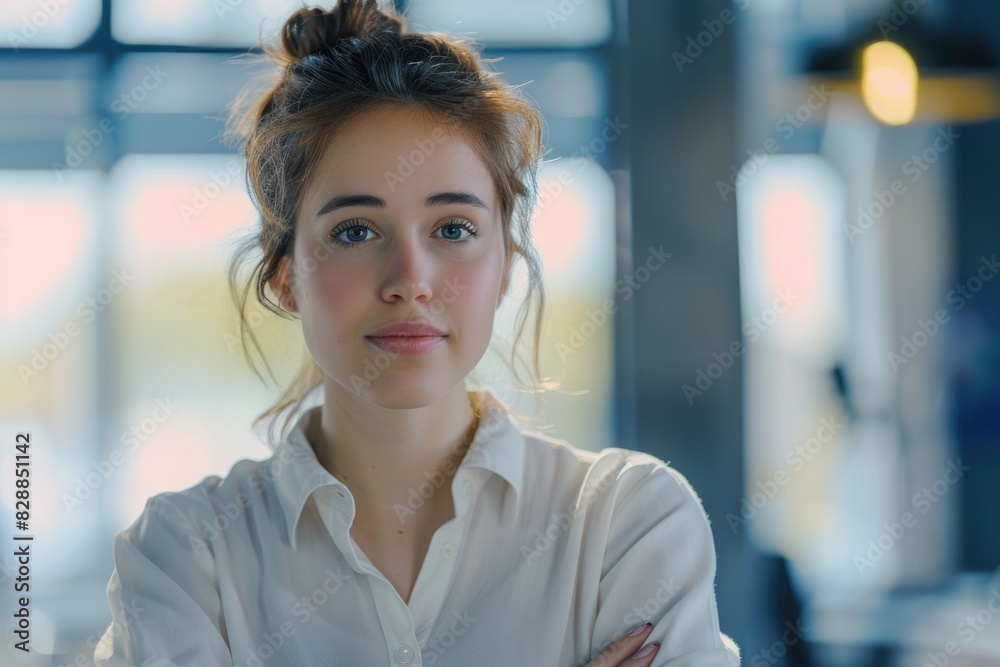 Portrait of a cute confident business woman in office Portrait of a cute confident business woman in office