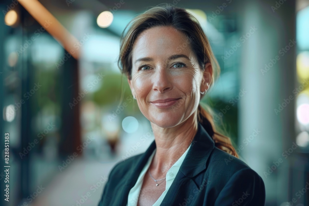 Portrait of happy business woman looking confident Portrait of happy business woman looking confident