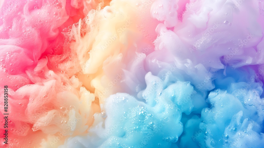 Fototapeta premium colours, colourful, rainbow, background, fluffy, purple, abstract, pink, texture, fantasy, pastel, wallpaper, illustration, blue, cloud, sky, soft, watercolor, light, bright, pattern, cloudscape, clou