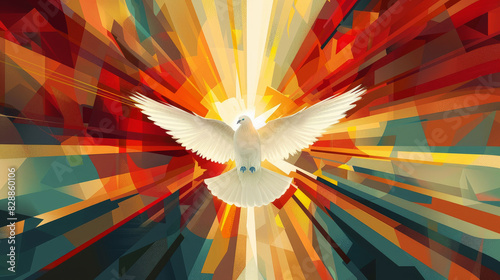 dove holy spirit christian symbolism illustration