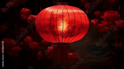 Red chinese lantern	
 photo