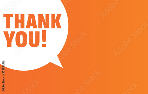 thank you speech bubble card vector background banner template
