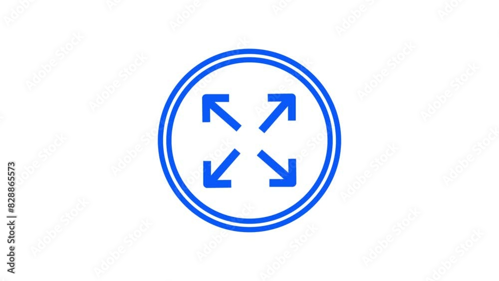 Abstract animation of full screen sign icon Abstract animation of full screen sign icon
