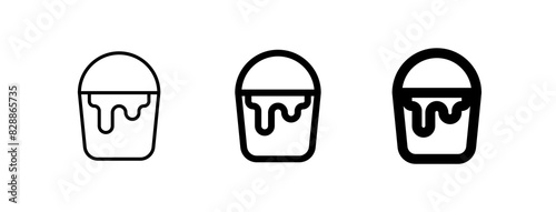 Editable paint bucket, plastic, metal, container vector icon. Construction, tools, industry. Part of a big icon set family. Perfect for web and app interfaces, presentations, infographics, etc