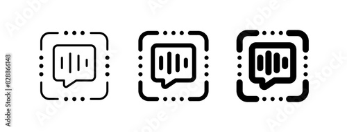 Editable speech recognition, voice scan vector icon. AI technology, artificial intelligence. Part of a big icon set family. Perfect for web and app interfaces, presentations, infographics, etc
