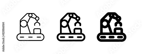 Editable robot hand, industry, sorting vector icon. AI technology, artificial intelligence, computer. Part of a big icon set family. Perfect for web and app interface, presentations, infographics, etc