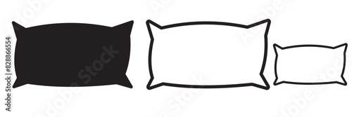 Pillow icon set for web and mobile app. Pillow sign and symbol. Comfortable fluffy pillow