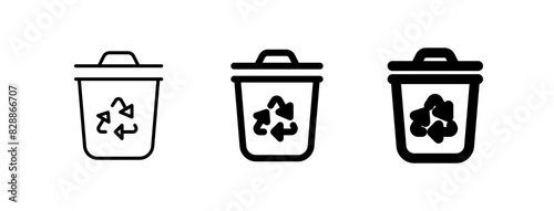 Editable recycle bin vector icon. Environment, ecology, eco-friendly. Part of a big icon set family. Perfect for web and app interfaces, presentations, infographics, etc