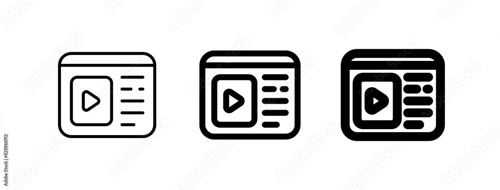 Editable movie website, streaming, film, video vector icon. Movie, cinema, entertainment. Part of a big icon set family. Perfect for web and app interfaces, presentations, infographics, etc Editable movie website, streaming, film, video vector icon. Movie, cinema, entertainment. Part of a big icon set family. Perfect for web and app interfaces, presentations, infographics, etc