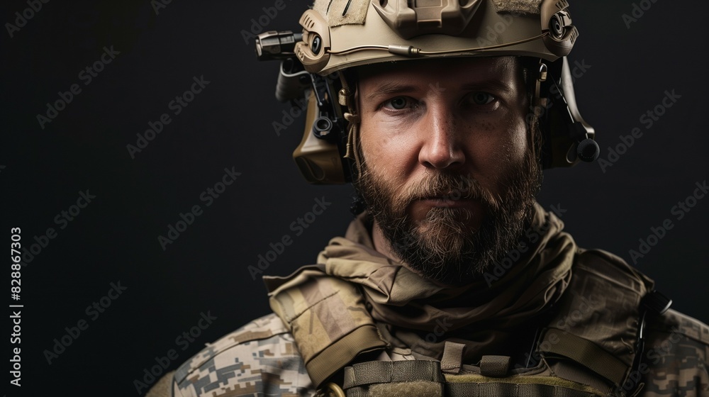 Portrait of special forces soldier Portrait of special forces soldier