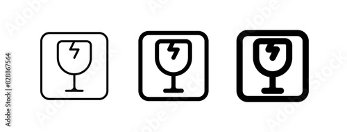 Editable fragile sign vector icon. Shipping, delivery, e-commerce, transport, logistics. Part of a big icon set family. Perfect for web and app interfaces, presentations, infographics, etc