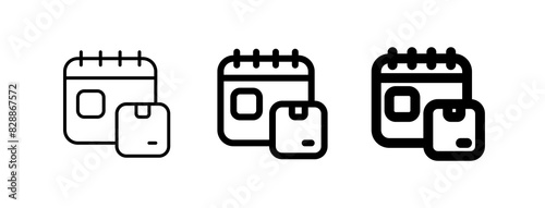 Editable package delivery schedule vector icon. Shipping, delivery, e-commerce, logistics. Part of a big icon set family. Perfect for web and app interfaces, presentations, infographics, etc