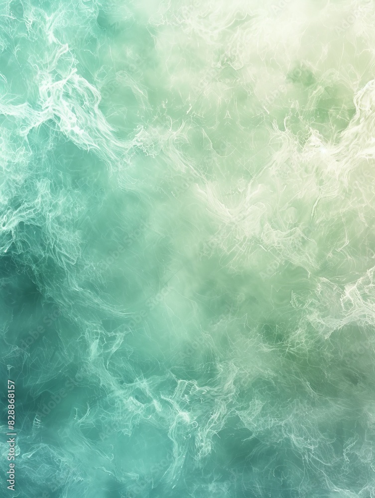 Fototapeta premium Ethereal Mint and Aqua Glowing Abstract Texture Background