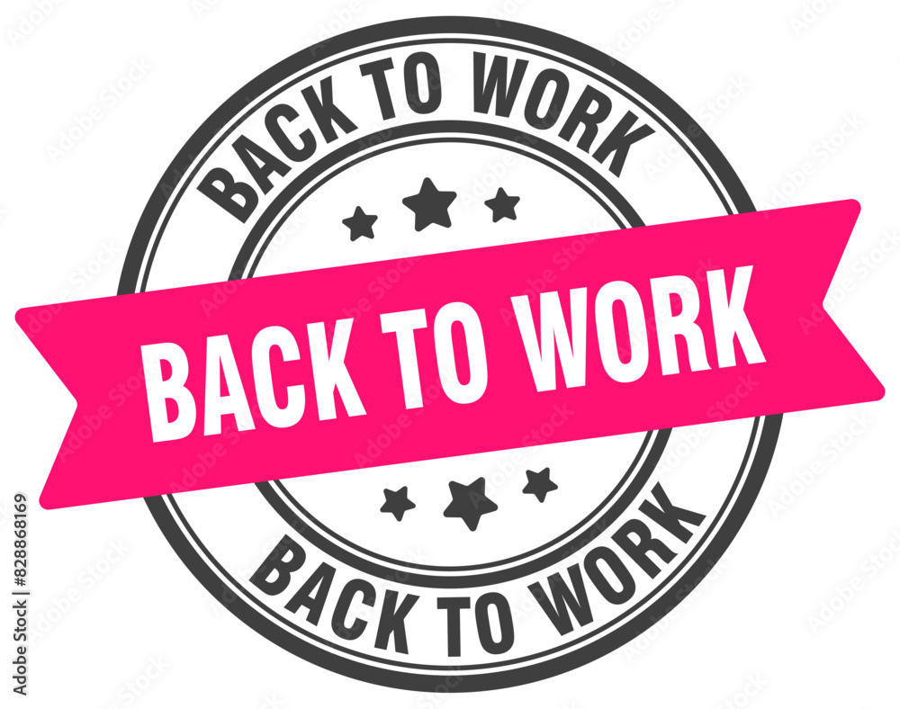 back to work stamp. back to work label on transparent background. round sign back to work stamp. back to work label on transparent background. round sign