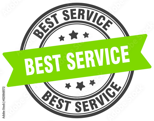 best service stamp. best service label on transparent background. round sign