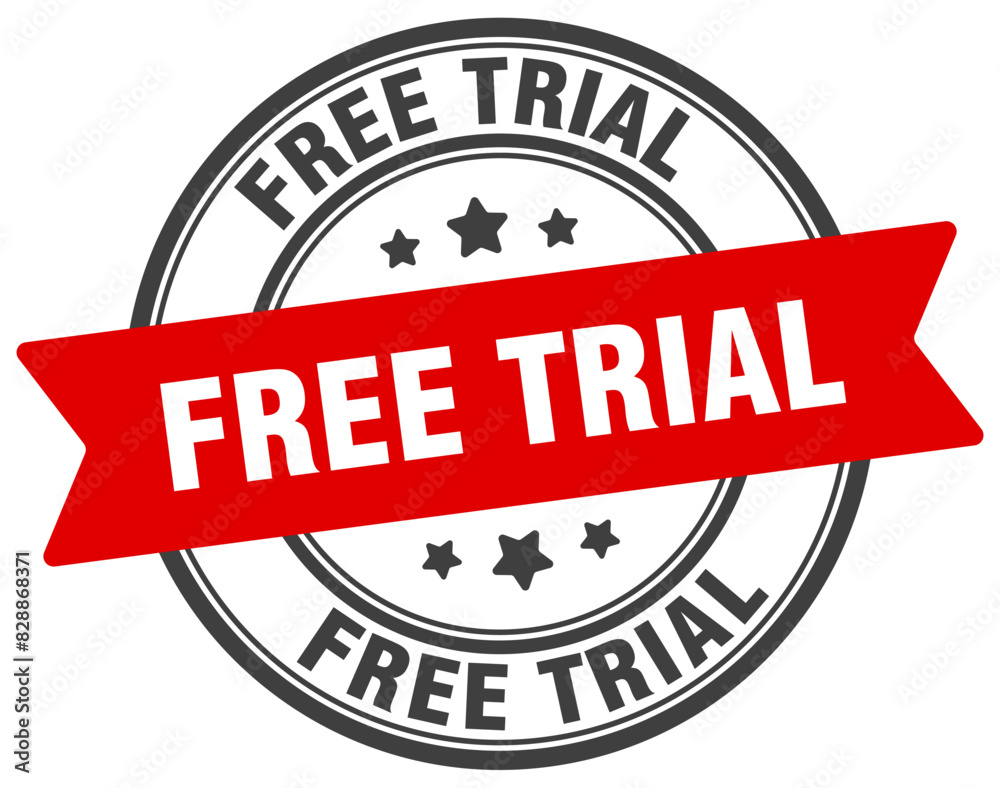 free trial stamp. free trial label on transparent background. round sign free trial stamp. free trial label on transparent background. round sign