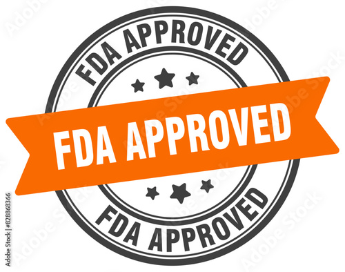 fda approved stamp. fda approved label on transparent background. round sign